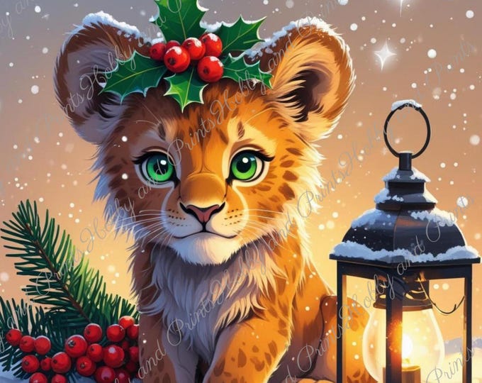 DIY Diamond Painting Full Screen Tiger Christmas Snow Winter Wildlife Fantasy Jungle Choice Canvas Round Square
