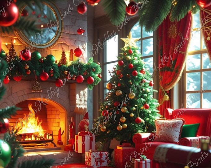 DIY Diamond Painting Full Screen Christmas Christmas Tree Fireplace Winter Coziness Family Love Special Stones Choice Canvas Round Square