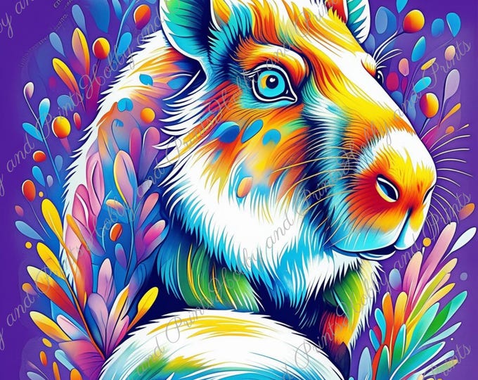 DIY Diamond Painting Full Screen Colorful capybara Rainbow Fantasy Comic Manga Anime Drawing Special Stones Choice Canvas Round Square