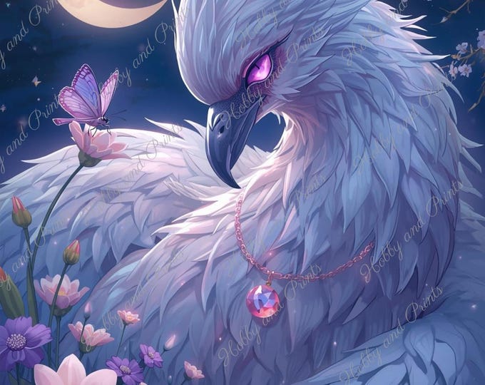 DIY Diamond Painting Full Screen Phoenix Fantasy Night Magic Moon Flowers Mysticism China Special Stones