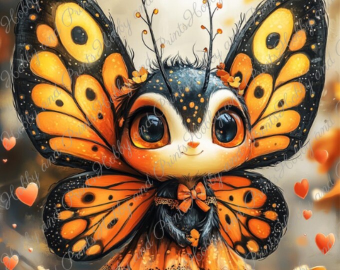 DIY Diamond Painting Full Screen Butterfly Yellow Orange Black Dress Fantasy Comic Manga Anime Special Stones Round Square Choice Canvas