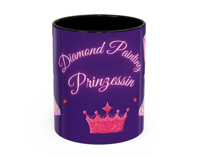 Coffee cup Diamond Painting Princess purple (330ml)