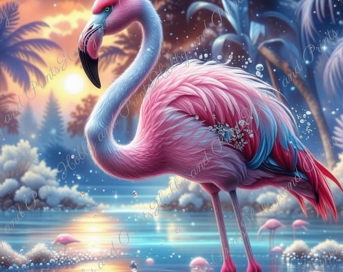DIY Diamond Painting Full Screen flamingo king animal forest fantasy Anime Manga Comic Wildlife Special Stones Choice Canvas Round Square