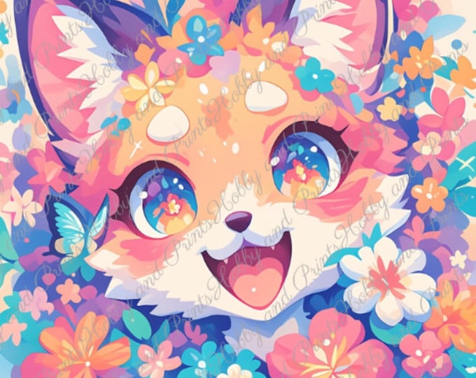 DIY Diamond Painting Full Screen Fox Flowers Butterflies Kawaii Comic Fantasy Special Stones Forest Animals Choice Canvas Round Square