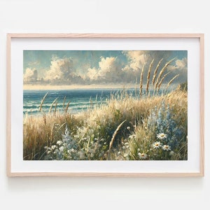 Wildflowers on the Coast | PRINTABLE ART | Serene Coastal Landscape