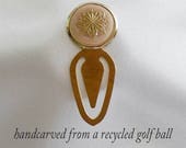Unique Bookmark Carved Golf Ball Metal Bookmark Book Lover Gift Women Golfer