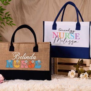 Personalisierte Onkologie Krankenschwester Tragetasche, Krankenschwester Leben Tasche, Tragetasche Geschenk für Krankenschwester Woche, Nursing Studenten Geschenk, RN Geschenk, LPN Tote Geschenk, Geschenk für Krankenschwester