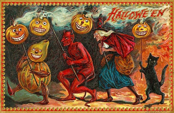 その他 Vintage 1960'S Halloween Devil Lantern Lot - Vintage 1960's Halloween Devil Head Toy Lantern WORKS