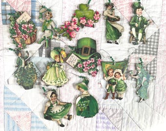 Lot de 12 décorations en bois pour la Saint-Patrick Doodaba