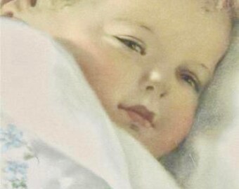 Bessie Pease Guttman Hi Honey Sweet Baby Cotton Fabric Block 5x7 or 8x10 Inch Bessie Pease Guttman Hi Honey Sweet Baby Cotton Fabric Block 5x7 or 8x10 Inch