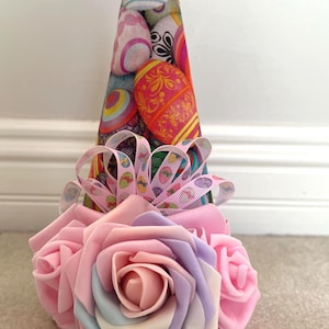 10" Easter Eggs Tabletop Tree Cone Shabby Chic Doodaba