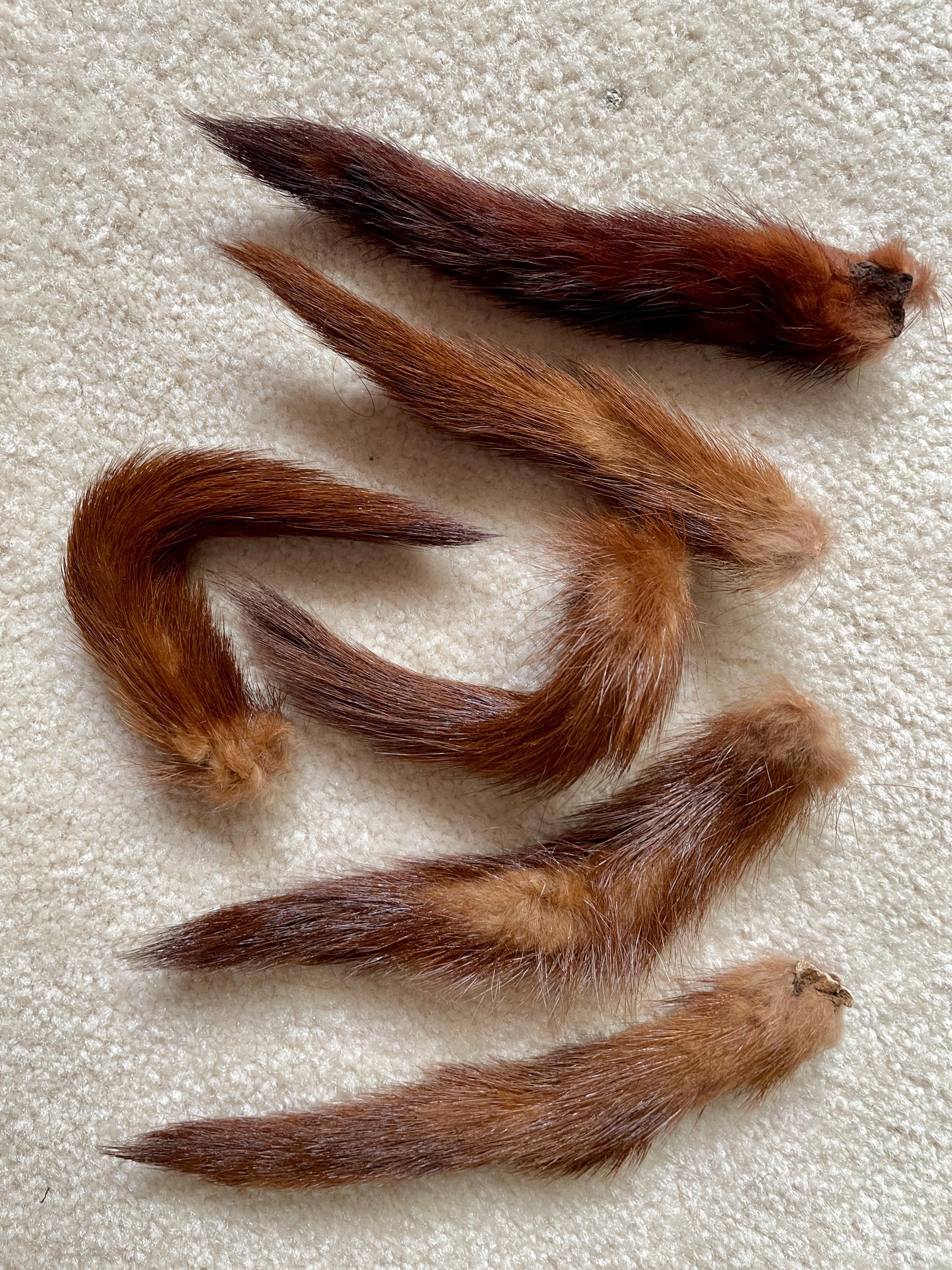 Brown Mink Vintage Six Mink Tails Doodaba