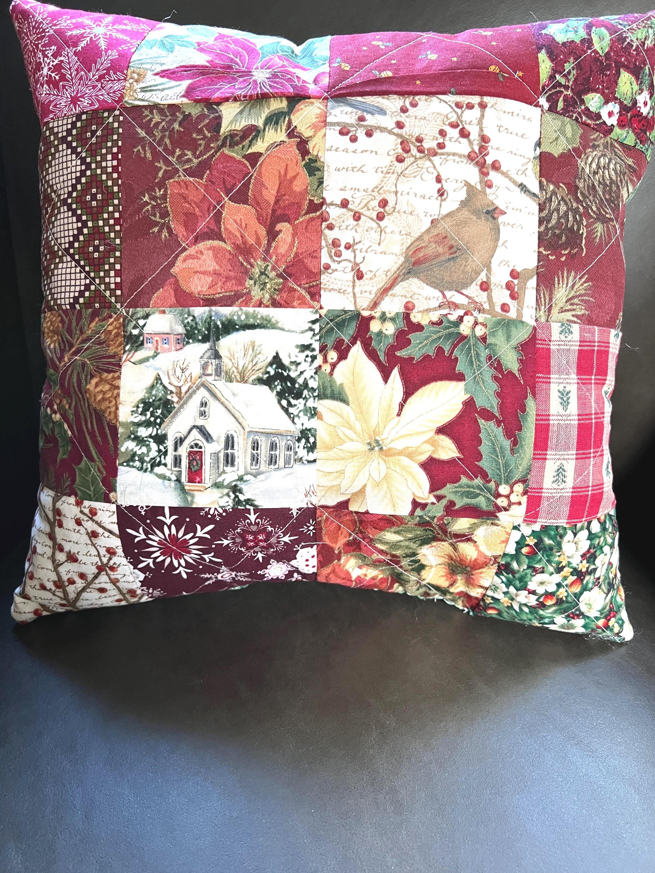 Patchwork Christmas Pillows - Etsy