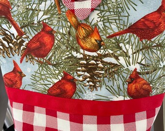 Handmade Christmas Cardinal "Winter Joy" Tote Bag Purse LAST ONE Handmade Christmas Cardinal "Winter Joy" Tote Bag Purse LAST ONE