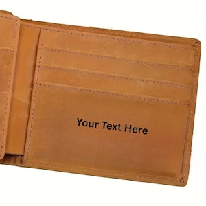Cartera de cuero personalizada para hijo – Cartera de hombre grabada por mamá – Regalo personalizado para Navidad, cumpleaños, graduación y ocasiones especiales