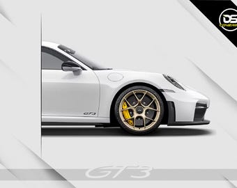 2x &quot;GT3&quot; deurstickers Porsche 911 Type 997/991/992