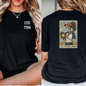 Das Softball Mom Skeleton Tee - Retro Comfort Colors Shirt für stolze Sportmütter, lustiges Geschenk für Spieltage und Turniersaison