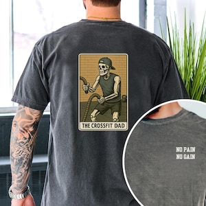 T-shirt personnalisé Crossfit pour papa avec squelette