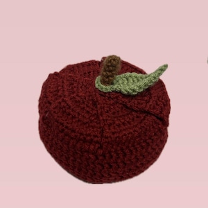 Crochet Apple Coaster Set