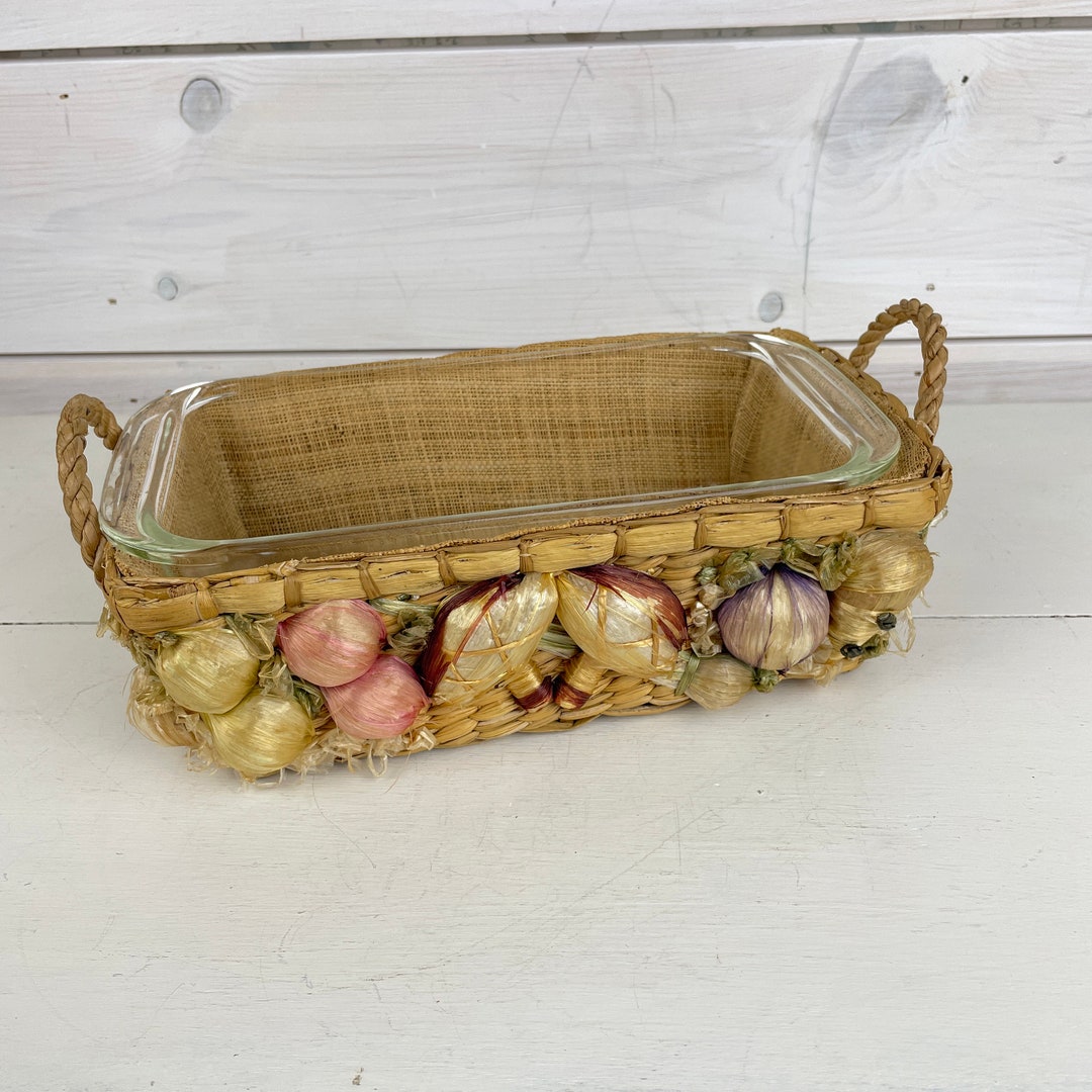 Vintage Pyrex Loaf Pan Baking Dish With Vegetable Pattern Etsy