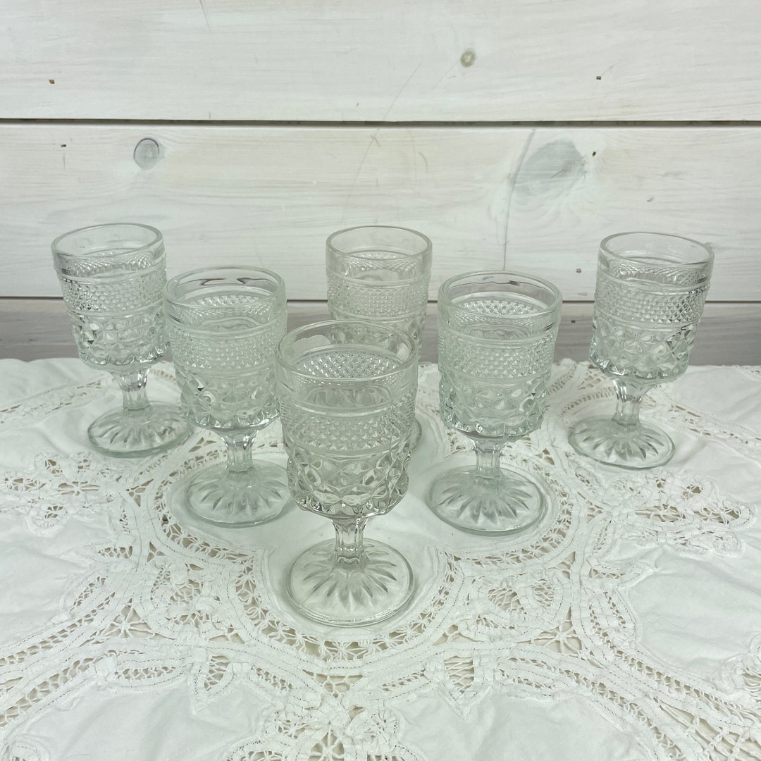 Vintage MCM Mid Century Wexford Small Stemmed Juice Glasses Set of 6 Etsy
