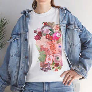 Las Vegas Lucky Poker Cotton Tee - Gambler T-Shirt, Casino Game Apparel, Blackjack Gambling Top, Sin City Shirt,