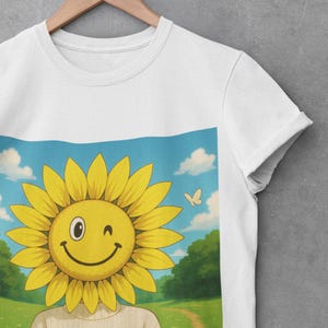 Everything Will Be Fine Tee, Positive Vibes Sunflower Smile Shirt, Inspirational Graphic Tshirt, Motivational Clothing, Happiness