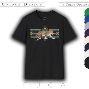 Camiseta Fucadesign Anatolian Pars / Obra de arte turca única / Diseño inspirado en la naturaleza / Regalo cultural para amantes de la vida silvestre