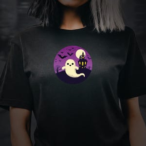 Cute Ghost T-Shirt | Spooky Ghost Tee | Kawaii Ghost Shirt | Soft Aesthetic Ghost Design | Adorable Ghost Lover Gift |Cozy Cartoon Ghost Tee
