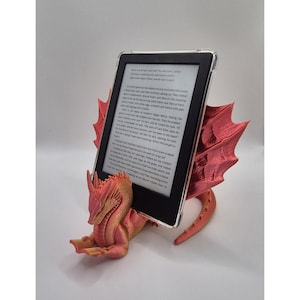 Dragon Kindle Holder: 3D Printed Fantasy Book Stand