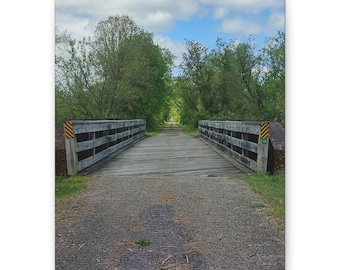 Leinwanddruck - Bridge Landschaft mit Himmel