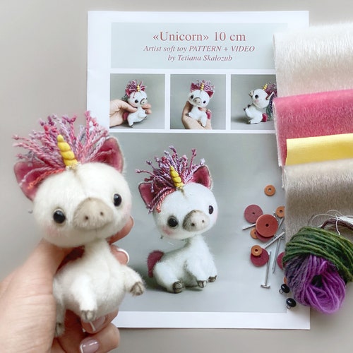Dragon Sewing KIT Artist Pattern Stuffed Toy Tutorials Etsy
