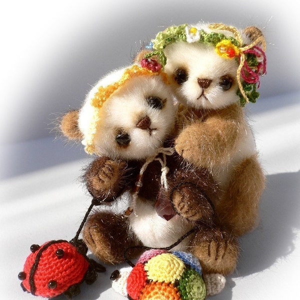 Miniature teddy bear PATTERN, how to make a teddy bear, Kawaii Plush Bear PDF, stuffed animal pattern, cute teddy bear sewing pattern, panda
