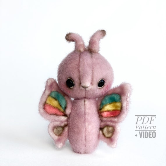 Butterfly PDF Sewing Pattern Video Tutorial DIY Stuffed Toy