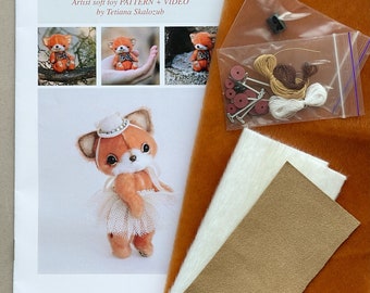 Zorro - DIY KIT speelgoed Mini vos naaikit, stapsgewijze tutorials, mini speelgoedpatroon, knutselsets voor volwassenen, knutselsets voor kinderen – Wereldwijd