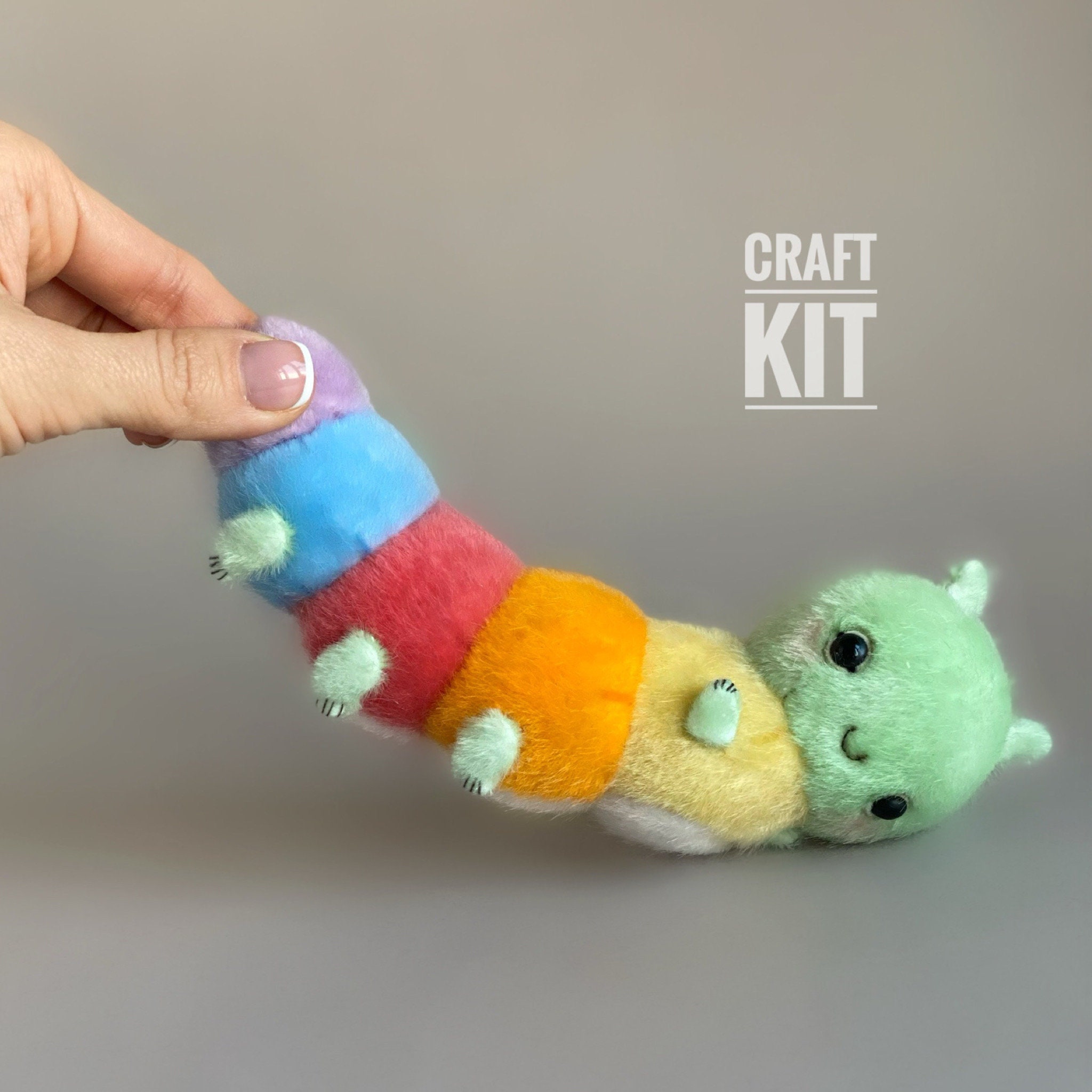Shrimp - Sewing Kit, Stuffed Toy Shrimp Diy, Gift For Creative