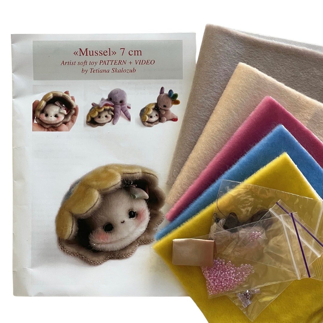 Mussel Sewing KIT, Stuffed Toy Mussel Diy, Gift for Creative Person
