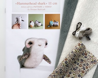 Miniature Hammerhead Shark Sewing Kit, 5-Inch Toy, Pattern & Video - Worldwide