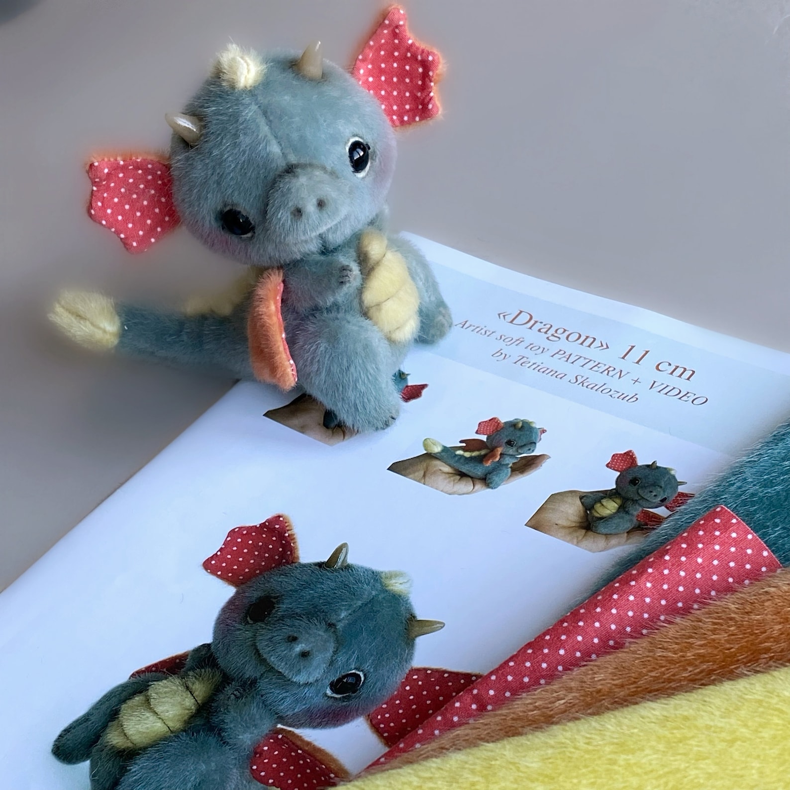 Dragon Sewing KIT Artist Pattern Stuffed Toy Tutorials Etsy