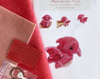 Miniature Pterodactyl Sewing Kit, 4-Inch Toy, Pattern & Video - US