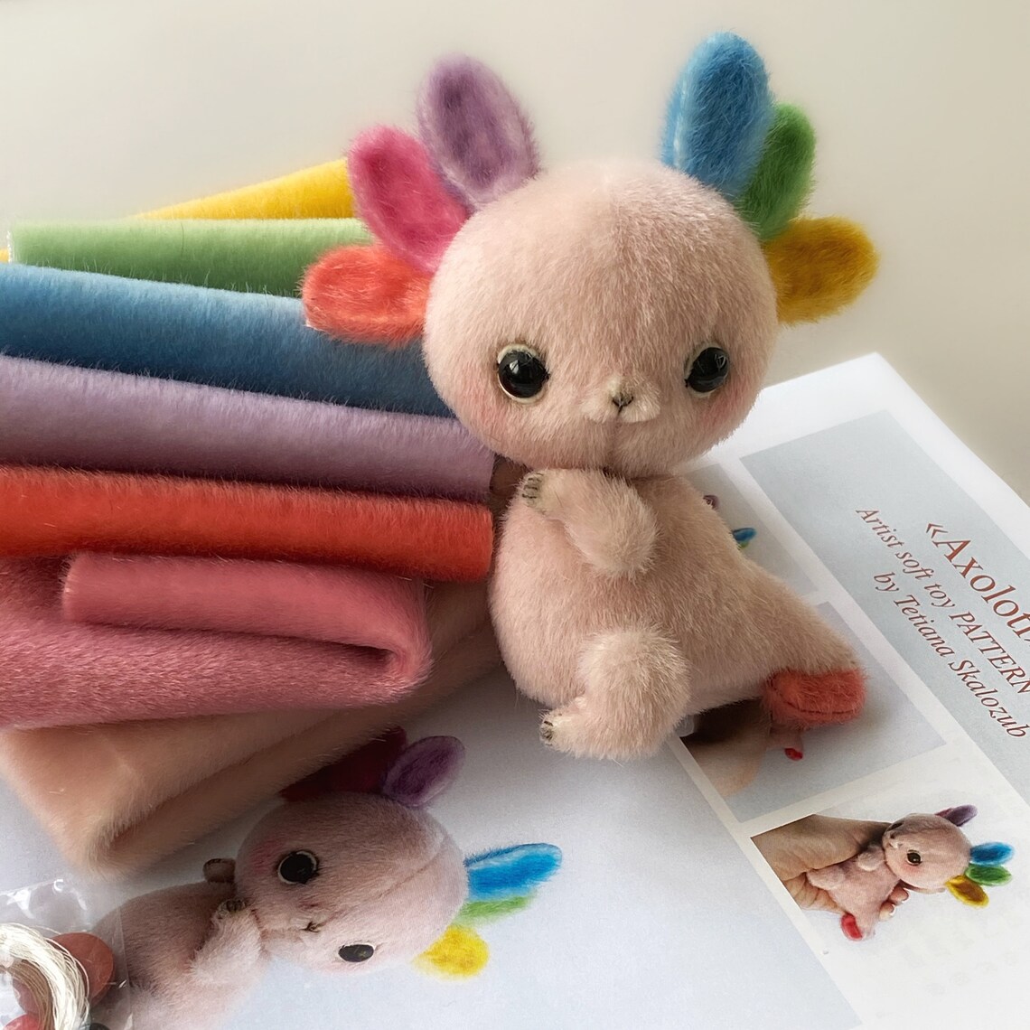 Axolotl Sewing KIT Printed Pattern Stuffed Toy Axolotl - Etsy
