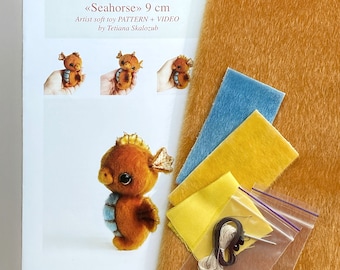 Miniature Seahorse Sewing Kit, 4-Inch Toy, Pattern & Video - US