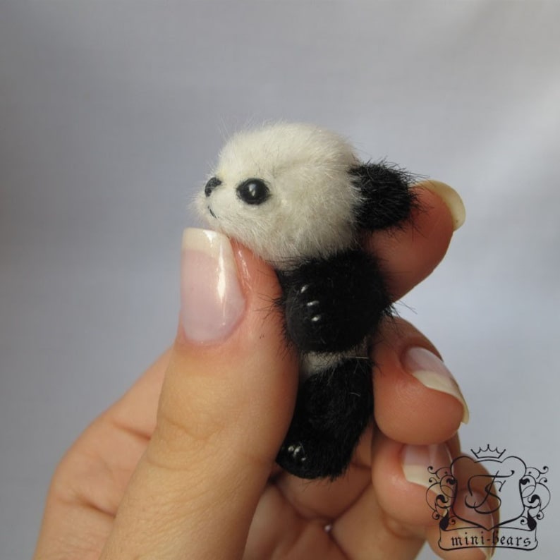 Miniature PANDA PATTERN PDF , make a bearpdf e-pattern, pattern for mini teddy bear, easy teddy bear pattern, cute micro panda tutorials image 3