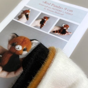 Red Panda Sewing KIT, red panda pattern, stuffed toy tutorials, stuffed animal pattern, craft kits for adults, craft kits for kids image 5