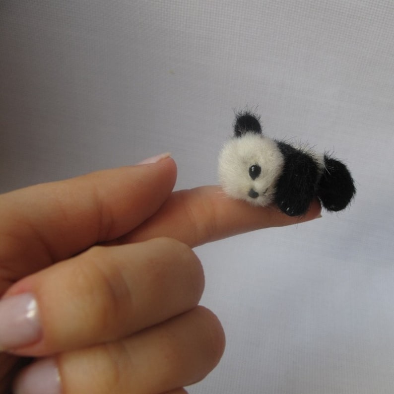 Miniature PANDA PATTERN PDF , make a bearpdf e-pattern, pattern for mini teddy bear, easy teddy bear pattern, cute micro panda tutorials image 2