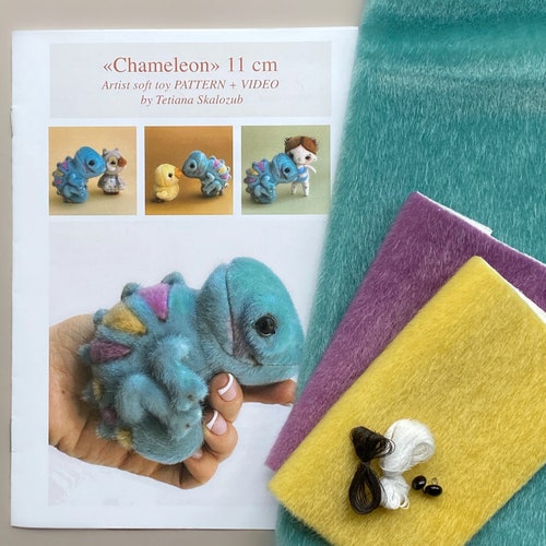 Dragon Sewing KIT Artist Pattern Stuffed Toy Tutorials Etsy