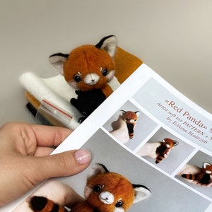 Red Panda Sewing KIT, red panda pattern, stuffed toy tutorials, stuffed animal pattern, craft kits for adults, craft kits for kids image 7