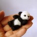 Miniature PANDA PATTERN PDF , make a bear pdf e-pattern, pattern for mini teddy bear, easy teddy bear pattern,  cute micro panda tutorials 