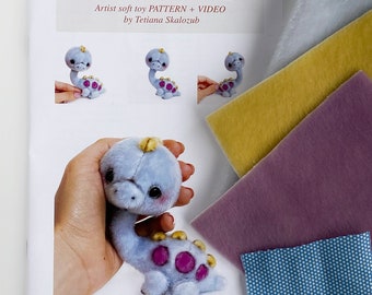 Miniature Brontosaurus Sewing Kit, 4-Inch Toy, Pattern & Video - US