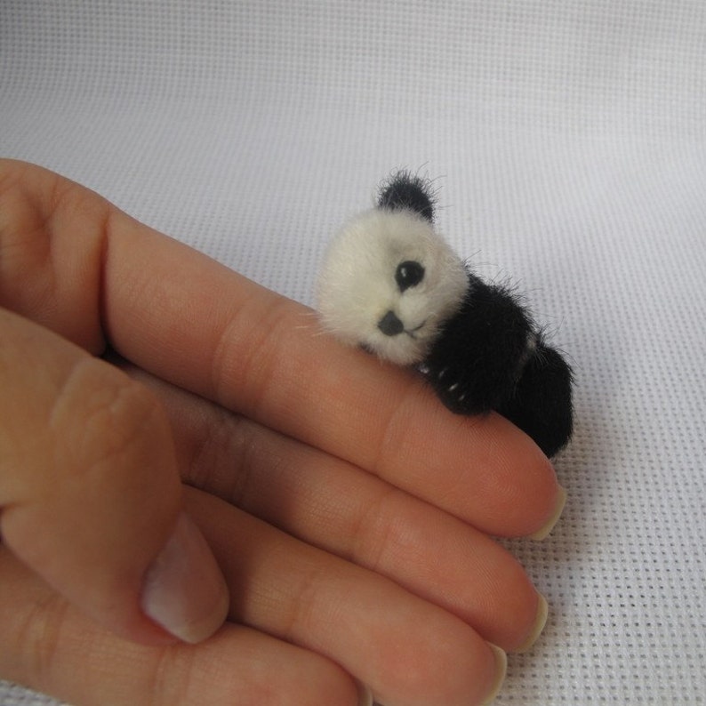 Miniature PANDA PATTERN PDF , make a bearpdf e-pattern, pattern for mini teddy bear, easy teddy bear pattern, cute micro panda tutorials image 5